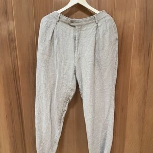 Light Gray/ Khaki Linen Men’s Trousers